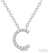 10K Gold "B" Diamond Initial Necklace